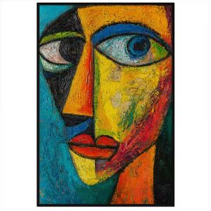 Tranh sáp dầu tranh trừu tượng chân dung. Tranh treo tường dán tường canvas trang trí. CGI-1896