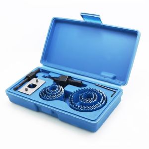 Industrial Blue Hole Saw Kit  - Professional TCT Coated Drill Cutter for Drywall Downlights & Metal Woodworking
