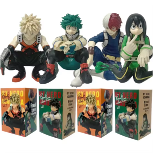 Bandai | My Hero Academia Anime Figure Midoriya Izuku Bakugou Katsuki Todoroki Shoto PVC Collectible Model Desktop Decoration Toy