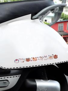 Cute Animal Graffiti DIY Bike E-Bike Frame Decor Stickers Bicycle Body Road MTB Bikes Tube Vinyl Waterproof Decals Accessories