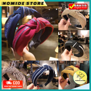 Bando Kepala KPOP Korea Bendo Rambut Wanita Dewasa Bandana Elastis Aksesoris Perempuan AK12 nomide