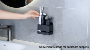 MEIDOO Bathroom Toothbrush and Toothpaste Holder Wall Mounted Storage Rack