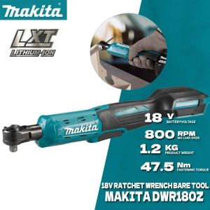 Makita | Makita DWR180Z 18V LXT Cordless Electric Socket Ratchet Wrench Portable Tool for Home DIY and Workshop Maintenance