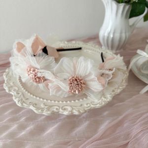 Sweet Flower Hairband Girls Birthday Decorations Versatile Fairy Tale Style Headwear Childrens Party Accessories