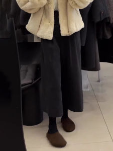 High Waist plus Size Black Wide Leg Pants Womens Spring Casual Style Nine Points Slimming Trousers Snake Year New Model