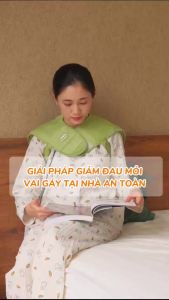 Đai Chườm Thảo Dược Vai Gáy Cổ Làm Nóng Bằng Điện Hapaku Túi Chườm Nóng Thảo Mộc Giảm Đau Mỏi Vai