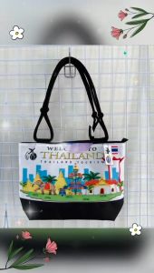 Tas tema thailand tas trarel gift negara thailand 6 motif siap kirim
