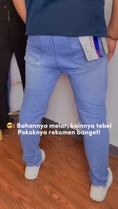 Celana Jeans Panjang Slimfit | Jeans Pria Dewasa Skiny / Pensil Polos Hitam