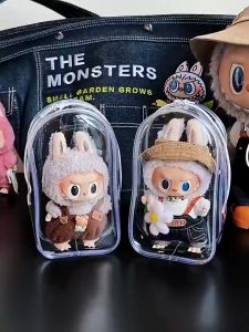 Labubu Storage Bag Pvc Transparent Doll Bag Anti-dust Hanging Bag Cute Doll Display Bag Organizer Box