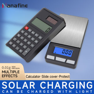 Nanafine【🔥พร้อมส่ง🔥】Calculator Scale เครื่องคิดเลขอิเล็กทรอนิกส์ขนาด 200 กรัม / 0.01 กรัมเครื่องประดับดิจิตอลที่แม่นยำเครื่องชั่งน้ำหนักกรัมทอง LCD สีฟ้าขนาดพกพาขนาดเล็ก 500 กรัม / 0.1 กรัม
