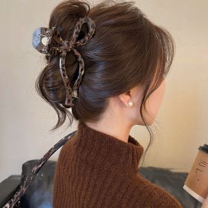 In da báo nơ lớn Kẹp tóc càng cua Polka Dot bướm cá mập Clip Phụ kiện tóc đồ đội đầu kẹp tóc Claw clip kẹp tóc