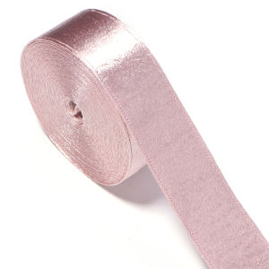 2.5cm 5yards Glitter Satin Velvet Ribbon DIY Handmade Crafts Bow Material Christmas Party Gift Wrapping Ribbon Wedding Webbing