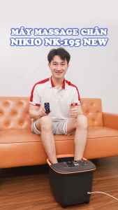 Bồn Ngâm Massage Chân Nikio NK-195 New - Con Lăn 3D Mát Xa Lòng Bàn Chân Đun Nóng Tự Động Kết Hợp Vòi Sen Phun Nước Thủy Lực