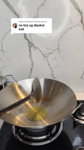 Wajan Penggorengan Tebal Full Stainless Steel ukuran 30cm kuali stainless tebal asli SUS 304 anti lengket jumbo
