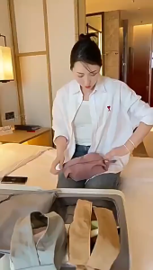 กระเป๋าเก็บชุดชั้นใน กระเป๋าสำหรับเดินทาง เก็บถุงเท้า เครื่องสำอาง แบบพกพา พับได้ กระเป๋าเก็บของ