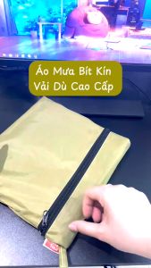 Áo Mưa Bít Kín Vải Dù Cao Cấp Trùm Toàn Thân Thời Trang Đi Xe Máy Tiện Dụng Size 1m6 Tính Từ Đỉnh Đầu