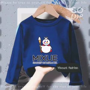 Kaos Lengan Panjang Anak Usia 1-12 Tahun Mixue: Berkualitas, Mudah Disesuaikan & Nyaman Dipakai