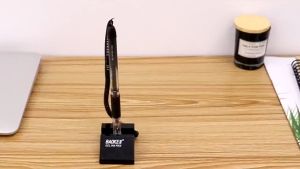 10pcs 0.5/0.7 Black Table Top Pen Hotel Bank Counter Pen Office Desk Pen with String Stand