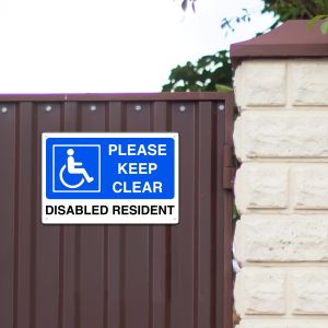CIFbuy | Disabled Parking Sign Metal Tin Sign 20x30cm Wall Decor Outdoor Gift