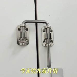 Extra Large 90 Degree Door Buckle Stainless Steel Right Angle Door Hasp Lock Sliding Barn Door Latch Stainless steel 90°/180° door latch punch-free door buckle anti-theft buckle child safety Black Self Locking Gate Latch Automatic Gravity Lever Fence