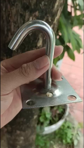 Móc Treo Quạt Trần (Có Đế) Inox 10cm Đế Vuông Dày Chắc Chắn Treo Chậu Cây Đèn Trang Trí Phụ Kiện Gia Dụng