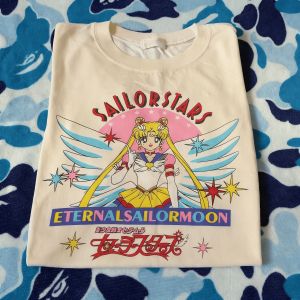 Bandai | Summer 2026 Sailor Moon Eternal Sailor Moon "Starlight" Retro Street Trend 100% Cotton Print Loose T-shirt Male/female Top