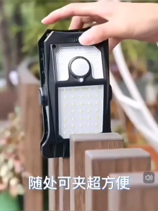 Lampu Solar Outdoor Waterproof Led Clip Light Solar Clip Light Solar Motion Sensor Light Wall Lights 3 Modes