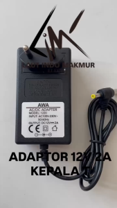ADAPTOR DC12V 2A ADAPTOR DC 12 VOLT 2 AMPERE AWA KEPALA T POWER SUPLY UPS