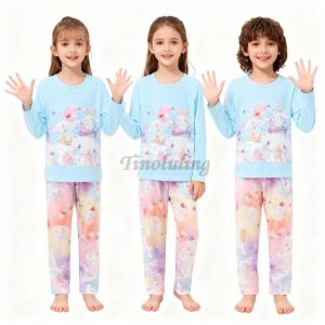 Sanrio Cartoon Girls Pajamas Cinnamoroll Kids Sleepwear Teenager Pyjamas Enfant Fille Toddler Girl Clothes Long Sleeved Homewear