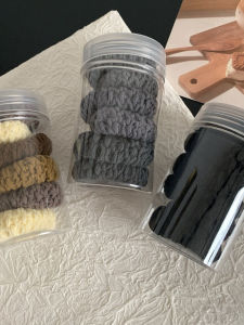 Thickened High Elasticity Headband Towel Circle Colored No Seam Hair Tie Tail Headband Hair Accessory Popcorn Pattern