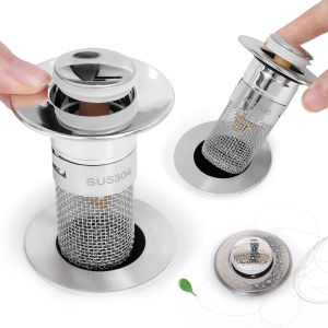 Bathroom Sink Strainer Stopper Pop-Up Sink Drain Strainer Filter Universal Basin Core Drain Filter Shower Sink Filter