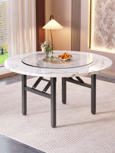 FWTDF | Folding Round Dining Table for Large Groups Turntable