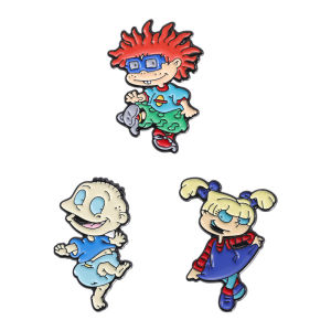 Cartoon Adventure Animated Enamel Pins Yellow Hair Naughty Girl Anime Characters Brooches Lapel Badge Jewelry Gifts for Friends