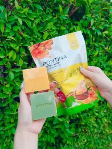 สบู่สมุนไพรโสมต้มสดพรทิน่า สบู่เขียวเหลือง สบู่ตัวขาวขี้ไคลกระจุย 1ซอง150บาทได้5ก้อน พร้อมส่งมีของแถมทุกกล่อง