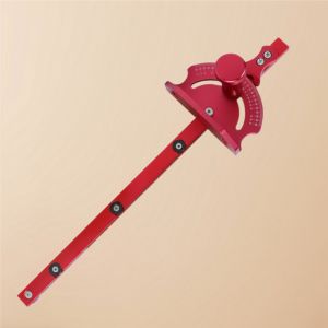 เครื่องวัดมุมตัดองศาสำหรับเลื่อยวงเดือนแบบติดราง T 1 ชิ้น หรือแบบมีรั้วและตัวหยุดมุมเร็ว เครื่องมือช่างไม้แบบมีสเกลความแม่นยำทำจากอลูมิเนียมอัลลอยด์สำหรับเลื่อยวงเดือน