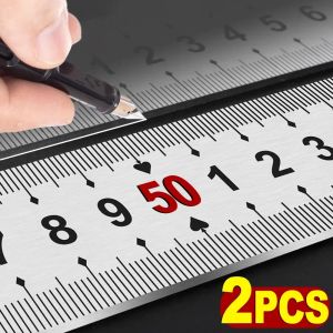 ZEEMIN 50cm Stainless Steel Metal Straight Ruler Centimeter Metric Scale Metal Rulers Precision Learning School Office Stationery