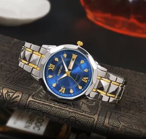 Đồng hồ nam sáng doanh nhân không thấm nước Đồng hồ thạch anh giản dị đinh tán Nam Đồng hồ dây đeo bằng thép