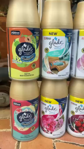 พร้อมส่ง 10กลิ่น **มาใหม่2กลิ่นต้องลองหอมมาก** glade outomatic sprey refill ขนาด175g/252ml. มีเรทส่งทักแชต