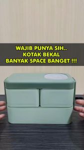 MallMainan-C779 Kotak Makan 2 Tingkat Portable 1050ML Ada Sauce Cup / Lunch Box 2 Layer / Rantang
