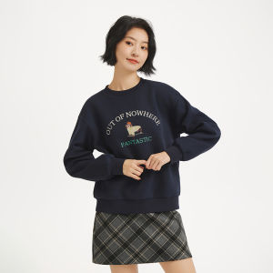 Hotwind | Pet Print Loose Fitting Hoodie