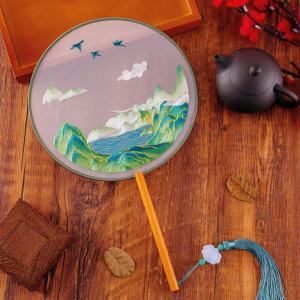TIANZHENTONGXIU | Chinese Style Double-sided Suzhou Embroidery Fan