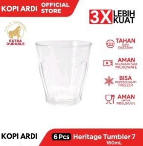Gelas Kopi berbahan kaca tebal daya tampung 160 ml
