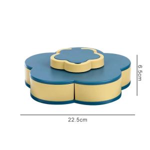 Rotatable Double Layer Fruit Plate For Living Room