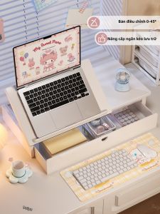 BAIPU | Height Adjustable Desktop Computer Stand Storage Drawer Tablet and Gaming Laptop Support