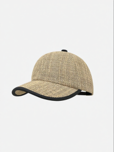 Sunscreen Face Slimming Vintage Contrast Color Straw Baseball Cap
