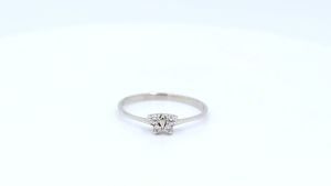 Lucky Gems แหวนเงินแท้ 925 เพชร CZ ชุบโรเดียม แหวนผีเสื้อบาง  LKM642