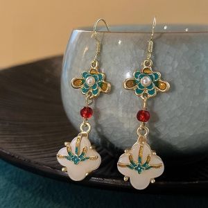 ต่างหูทรงยาวคล้องแบบจีนใหม่ 925 เงินแท้ สำหรับผู้หญิง ดีไซน์เรโทร หรูหรา เครื่องประดับแฟชั่น