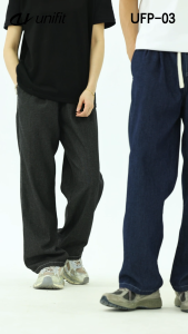 UNIFIT Retro Washed Jeans Drape Loose Straight Cut Wide Leg Loose Pants Trouser Denim Casual Plain Pants UFP-03
