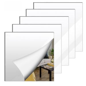 AIMO High definition acrylic mirror 6-piece full body mirror safe and anti fall DIY self-adhesive mirror suitable for living room bedroom bathroom