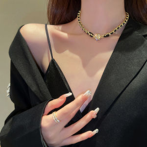 Maidu Jewelry Vòng cổ da nam châm Zircon dành cho nữ Chuỗi xương đòn được cá nhân hóa mới nhất